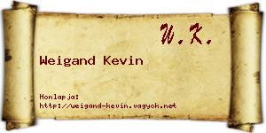 Weigand Kevin névjegykártya